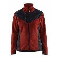 Chaqueta de punto con capucha Softshell para mujer Rojo óxido/Negro L