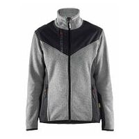 Women's Knitted Jacket with Softshell Grey melange/Black L