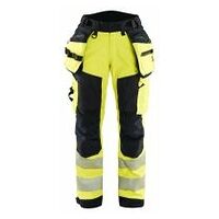 Pantalon de travail Softshell haute visibilité jaune/noir pour femme C34