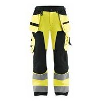 Damen High Vis Arbeitshose mit Werkzeugtaschen High Vis Gelb/Schwarz C42