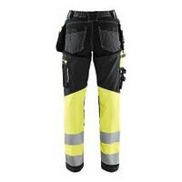 Pantaloni de lucru pentru femei High Vis elastici negru/galben C32