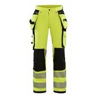 Damen High Vis Arbeitshose 4-Wege-Stretch High Vis Gelb/Schwarz C34