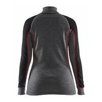 Damen Thermo-Shirt mit Reißverschluss XWarm Mittelgrau/Schwarz L