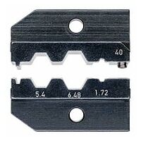 Matrice di crimpaggio per connettori a spina coassiali