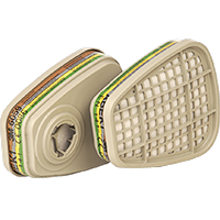 Replacement filters for half-face and full-face masks