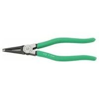 Circlip pliers for internal circlips L.140mm Head polished Handles dip-coated with sure-grip surface