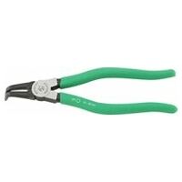 Circlip pliers for internal circlips L.128mm Head polished Handles dip-coated with sure-grip surface