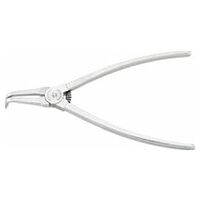 Circlip pliers for external circlips L.128mm Head Chrome-plated Handles chrome-plated, chequered