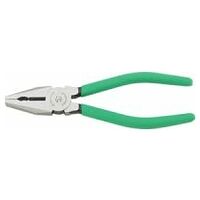 Combination pliers L.160mm Head polished Handles Plastic coating