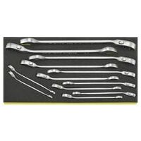 Ratchet combination spanner set OPEN RATCH TCS 17A/12 1/4 - 1″ 12pcs