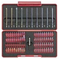 PrecisionBits, vorm C 6,3 (1/4″), set in stevige ToolBox