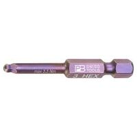 PrecisionBit, shape E 6,3 (1/4″), with ball-point, for hexagon socket screws