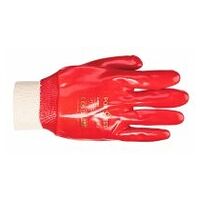 PVC-Strickbund-Handschuh Rot L