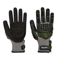 Impact F15 Nitrilschaumverstärkter Handschuh mit G-Handfläche, Schwarz/Grün, 4XL