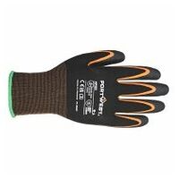 Guanto a doppia spalmatura in nitrile sul palmo Grip 15 Black/Orange XL R