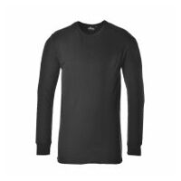 Thermo-T-Shirt mit langen Ärmeln Schwarz XS