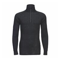 Haut Thermique en laine Mérino 1/4 Zip Black L R