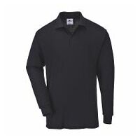 Genoa Langarm Polo-Shirt Schwarz L