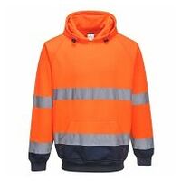 Sweat shirt à capuche bicolore Orange/Navy XXXL R