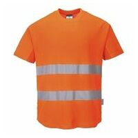 Hi-Vis pamut póló pamut hálós betétes póló S/S Orange L R