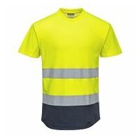 Tee-shirt Mesh bicolore Yellow/Navy L R