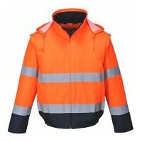 Jachetă bomber Hi-Vis 2 în 1, Contrast Essential Lite Bomber Orange/Navy L R