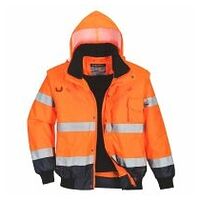 Warnschutz 3-in-1 Kontrast Pilotjacke Orange/Marine 4XL