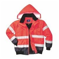 Warnschutz 3-in-1 Kontrast Pilotjacke Rot/Marine L