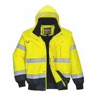 Warnschutz 3-in-1 Kontrast Pilotjacke Gelb/Marine 4XL