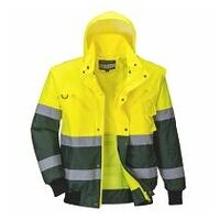 Warnschutz 3-in-1 Kontrast X Pilotjacke Gelb/Gruen L