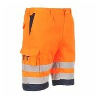 Hi-Vis Polykatoen Korte Broek Orange/Navy M R