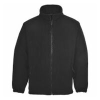 Herren Aran Fleecejacke Schwarz XS