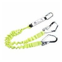 Dobbelt elastisk lanyard med falddæmper. Yellow R