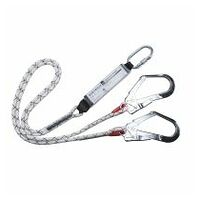 Kernmantle Dobbelt Lanyard med falddæmper White R