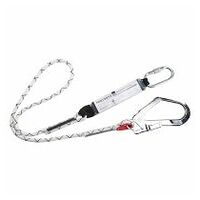 Enkelt Kernmantle Lanyard med falddæmper White R