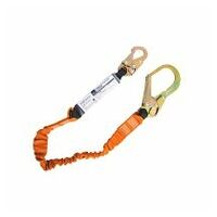 Enkelt 140 kg Lanyard med falddæmper Black/Orange R