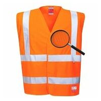 Gilet HV antistatique et flamme résistant Orange L/XL R