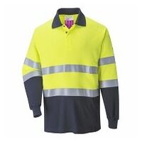 Polo bicolore antistatique résistant aux flammes Yellow/Navy 4XL R