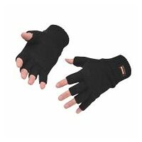 Fingerfreie Insulatex Strick-Handschuhe Schwarz