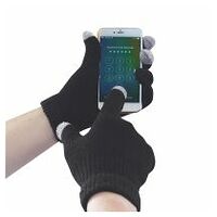 Touchscreen Strick-Handschuh Schwarz L/XL