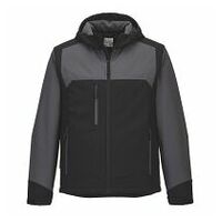 KX3 Softshelljacke mit Kapuze (3L) Schwarz/Grau L