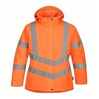 Damen Warnschutz Winterjacke Orange L