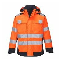 Modaflame Rain Multinorm Jacke mit Lichtbogen Schutz Orange/Marine 4XL