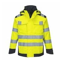 Modaflame Rain Multinorm Jacke mit Lichtbogen Schutz Gelb/Marine XXXL