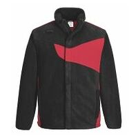 PW2 Fleecejacke Schwarz/Rot L