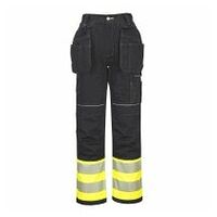 PW3 hi-vis kl.1 bukser med hængelommer Yellow/Black 28 R