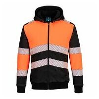 Sweat à capuche d'hiver zippé PW3 Class 1 Orange/Black 4XL R