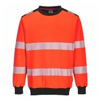 PW3 Hi-Vis Sweatshirt met ronde hals Red/Black M K