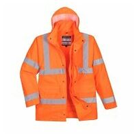 Warnschutz 4-in-1 Verkehrsjacke Orange 4XL