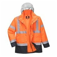 Warnschutz 4-in-1 Kontrast Verkehrsjacke Orange/Marine L